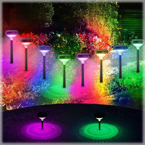 color changing solar path lights